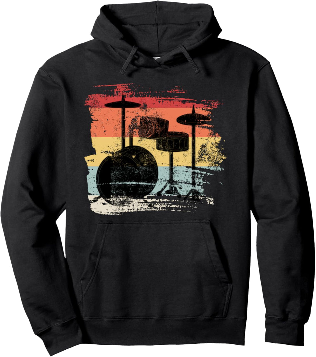 Retro Schlagzeug Schlagzeuger Geschenk für Drummer Pullover Hoodie
