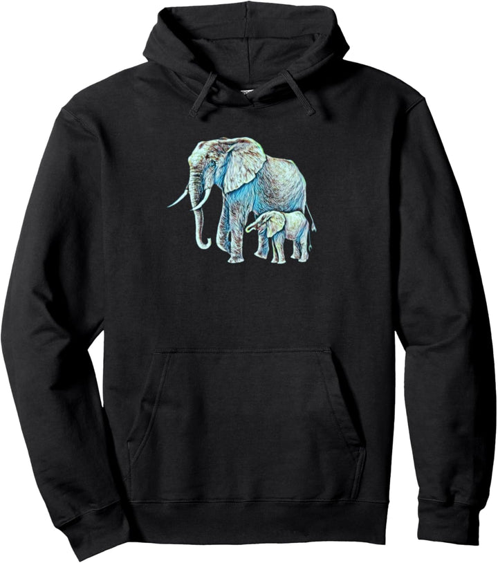 Elefant Motiv Afrika Elefanten Pullover Hoodie