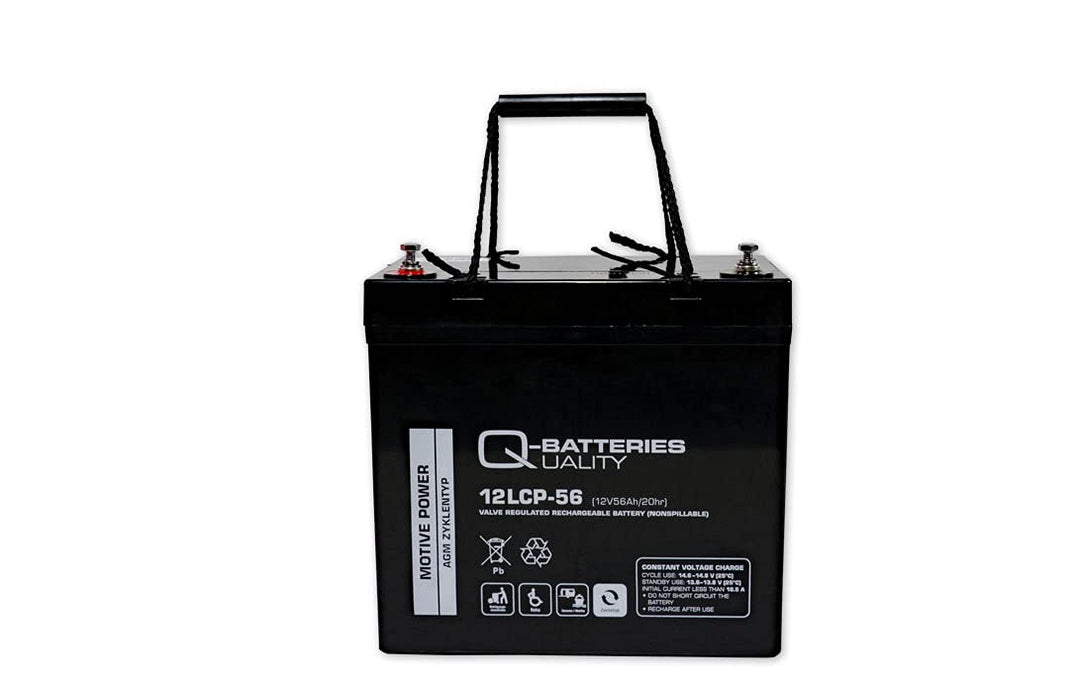 Q-Batteries 12LCP-56 12V 56Ah Blei Akku Zyklentyp AGM Deep Cycle VRLA