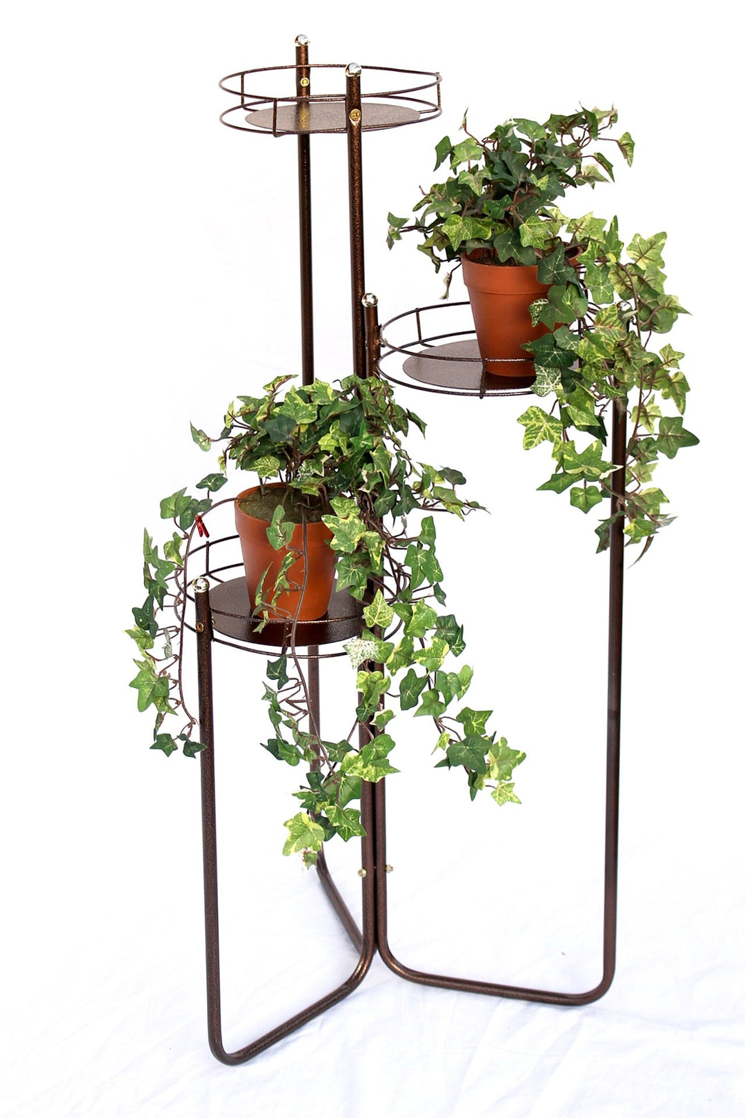 DanDiBo Blumentreppe Metall 90 cm Blumenständer mit 3 Ablagen Art.2A Blumenregal Blumensäule Pflanze