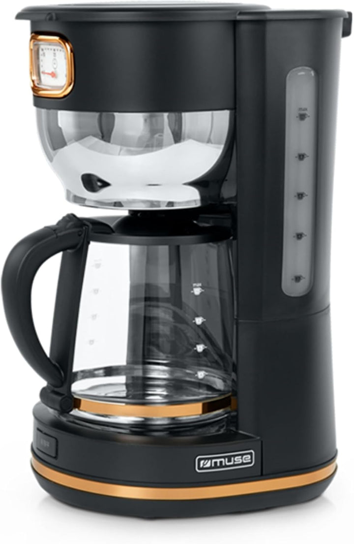 Muse Kaffeeautomat MS-220 BC | mit Glaskanne, analoge Anzeige für Warmhaltung, 10 Tassen Fassungsver