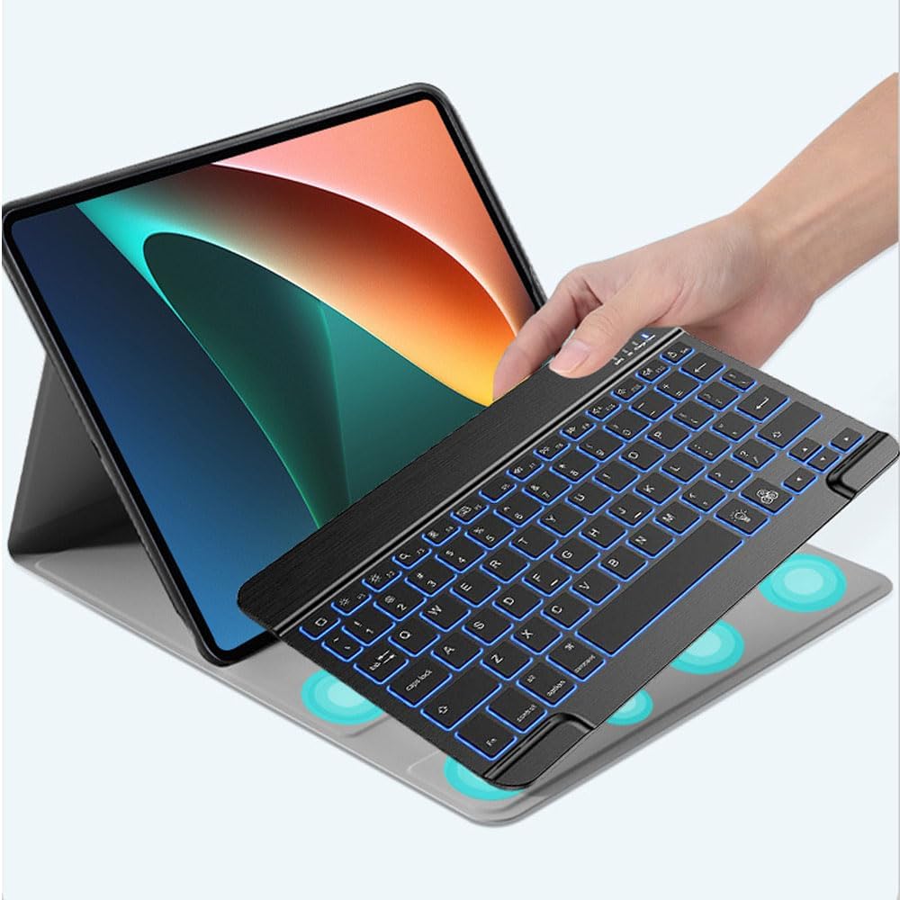 Tastatur Hülle für Samsung Galaxy Tab Active 5/Tab Active 3 8 Zoll SM-X300/X306B/T570/T575, [QWERTY