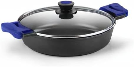 BRA Advanced | Niedriger Kochtopf 24 cm, Aluminiumguss mit Antihaftbeschichtung, für Induktion geeig