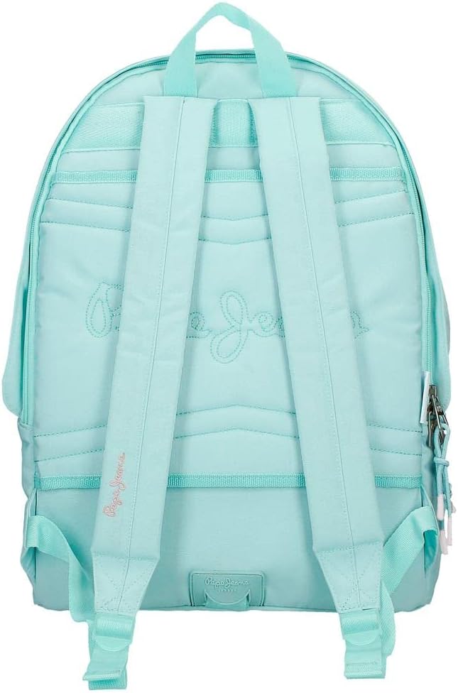Pepe Jeans Nerea Rucksack mit Zwei Fächern Blau 30x40x13 cm Polyester 15,6L Rucksack 44, Rucksack 44