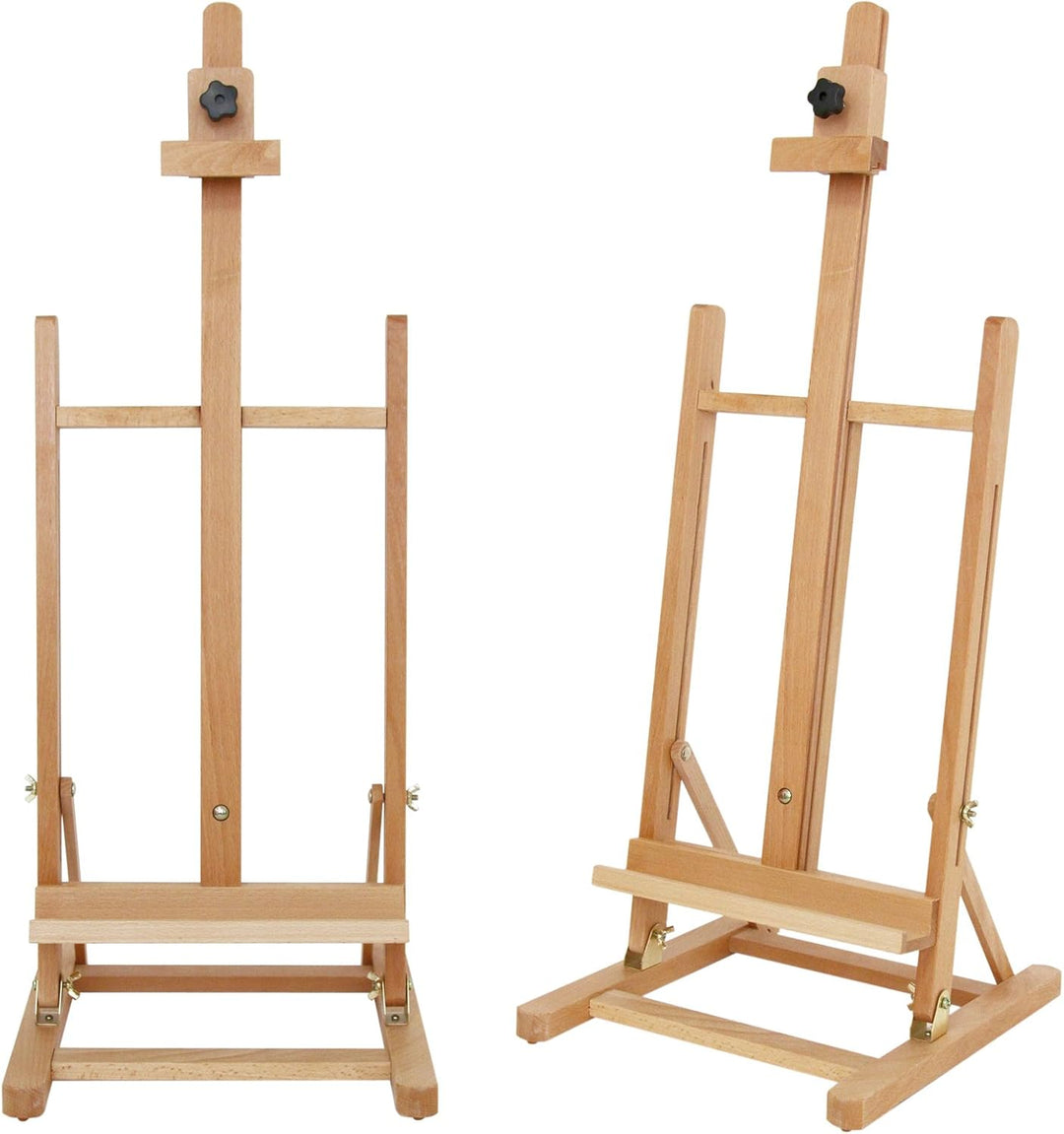 Paintersisters XXL Tischstaffelei T-70 aus Buche FSC® für Keilrahmen bis 70 cm, Sitzstaffelei, Malhö