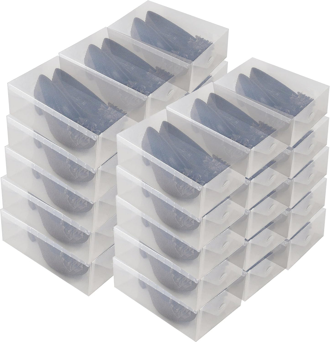 DynaSun 30x PP368T Schuhbox Schuhkasten Lagerkasten Box Schuhschachtel für Aufbewahrung Schuhe Faltb