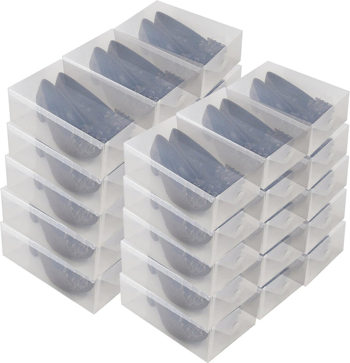 DynaSun 30x PP368T Schuhbox Schuhkasten Lagerkasten Box Schuhschachtel für Aufbewahrung Schuhe Faltb