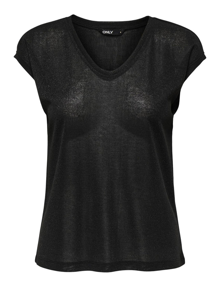 ONLY Vic Short Sleeve Top 40 (Packung mit 4) Schwarz, 40 (Packung mit 4) Schwarz