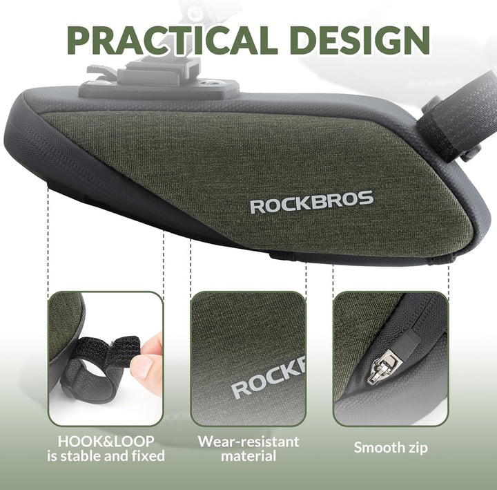 ROCKBROS Fahrrad Satteltasche Fahrradsitz Tasche Fahrradtasche mit Durchsichtigen PVC Kotflügel für
