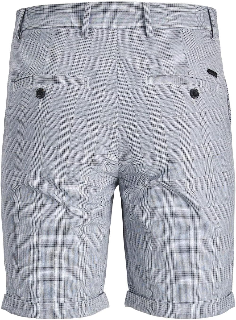 JACK & JONES Herren Jpstconnor Jjshorts AKM Sn Chino Shorts XL Blue Indigo/Detail:check, XL Blue Ind