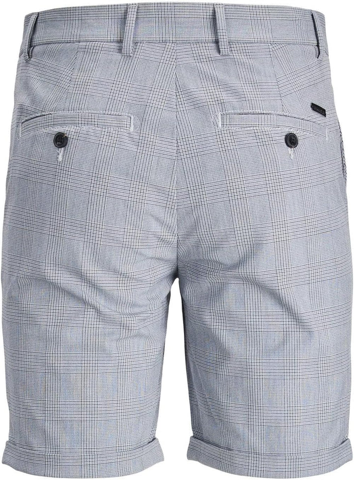 JACK & JONES Herren Jpstconnor Jjshorts AKM Sn Chino Shorts XL Blue Indigo/Detail:check, XL Blue Ind