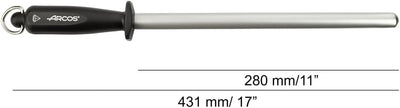 ARCOS Chaira Manueller Messerschärfer 280mm mit verchromtem Kohlenstoffstahlkörper und Polypropylen.