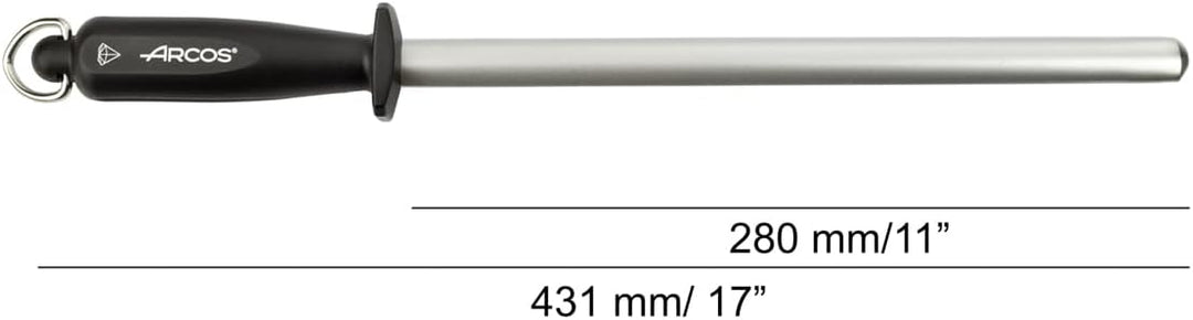 Arcos Serie Wetzstahl - Wetzstahl Kunststoffgriff - Körper Kohlenstoffstahl Chrom beschichtet 280 mm