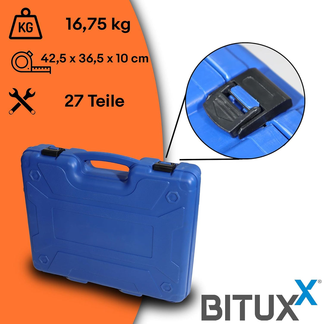 Bituxx Silentlager Abzieher Satz 27-TLG. | Lagerwerkzeug Presshülsen Set mit Sichtschlitz | inkl. Sp