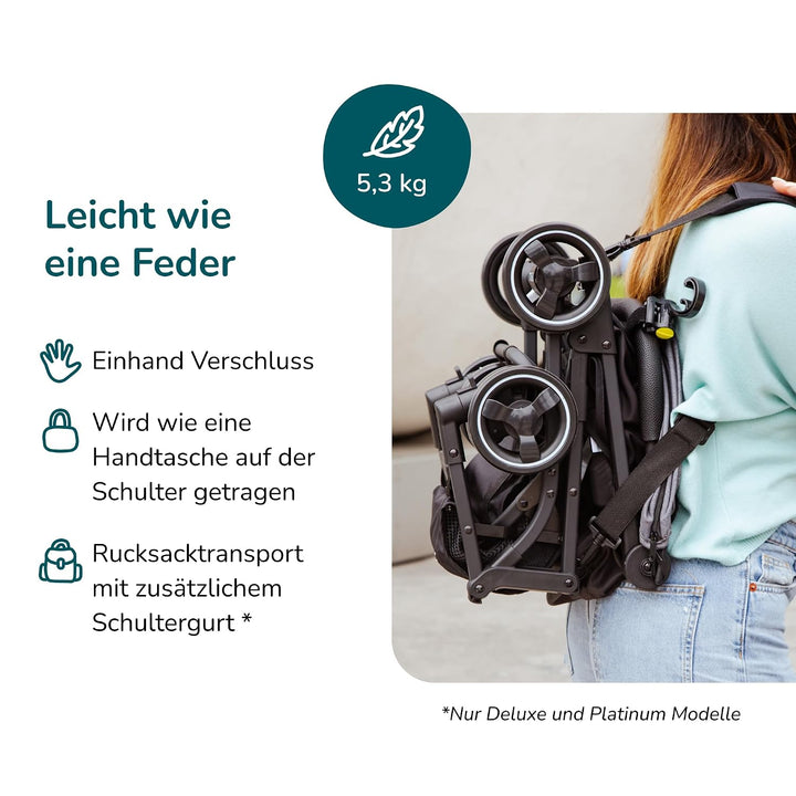 Leichtgewichtiger Kinderwagen buggy bis 25 kg - mit Liegefunktion, buggy klein zusammenklappbar,komp