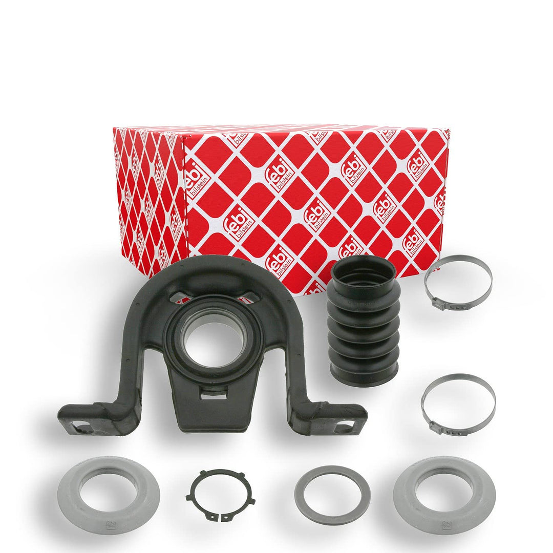 febi bilstein 24493 Rep. Satz Kardanwellenmittellager mit integriertem Wälzlager und Anbaumaterial ,