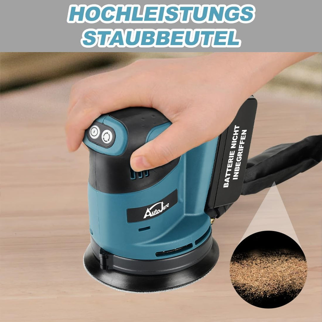 Exzenterschleifer Kompatibel mit Makita 18 V Akku 3 Leistungsstufe Schwingschleifer 125MM Exentersch
