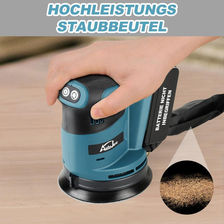 Exzenterschleifer Kompatibel mit Makita 18 V Akku 3 Leistungsstufe Schwingschleifer 125MM Exentersch