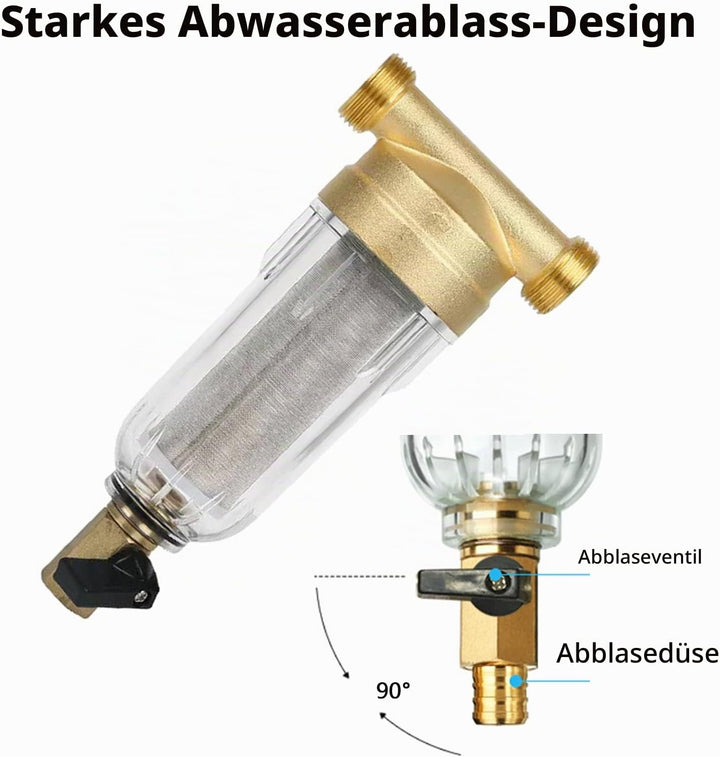 Ausspülbarer Feinfilter, vorfilter, Wasserhahn Wasserfilter Wasser, Vorfilter Sedimentfilter, Spin D