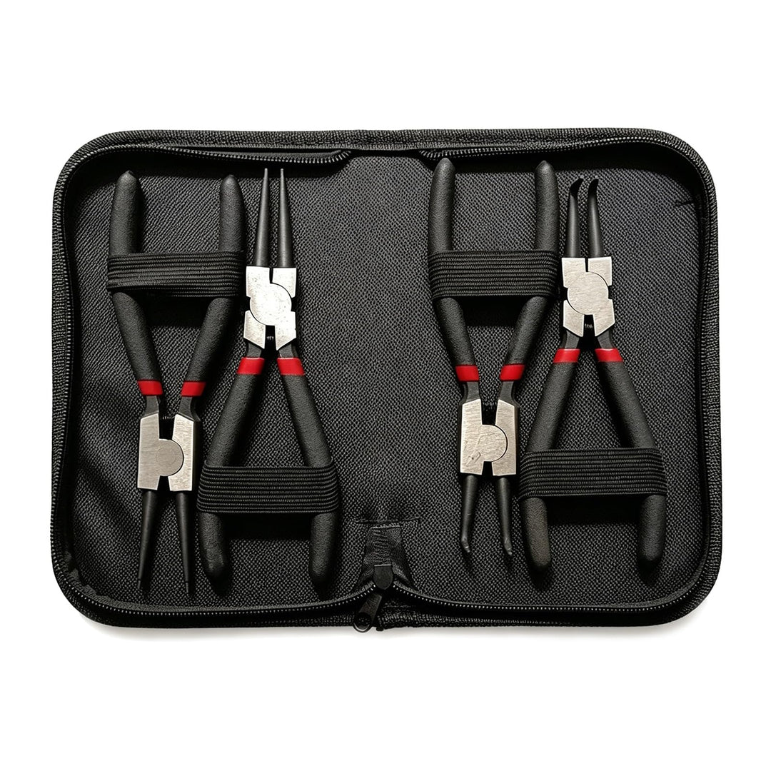 4 Stück Sprengringzangen Set, Sicherungsringzangen, Gerade interne und externe Sprengringzangen, See