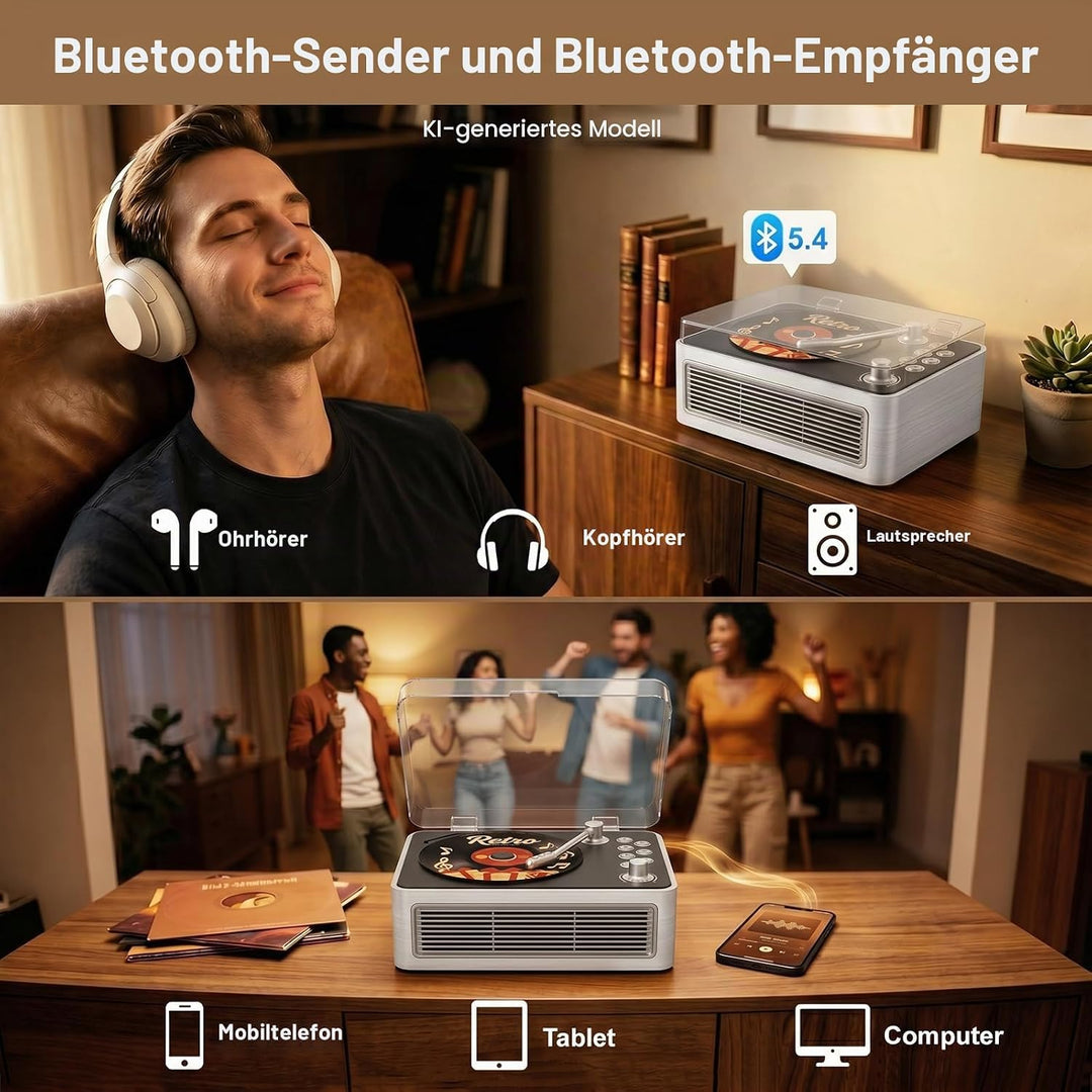 Gueray Tragbarer CD Player Bluetooth CD-Player mit Lautsprecher &amp; Radio &amp; Fernbedienung Unterstützt