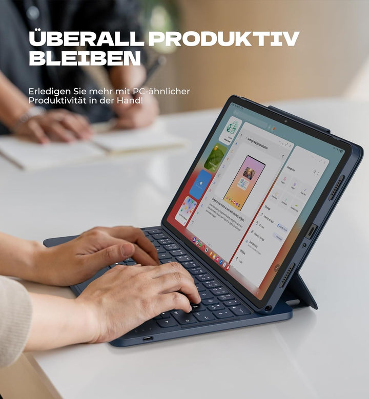 Dexnor Tastatur Hülle für Samsung Galaxy Tab A9+ Plus 11 Zoll 2023, Keyboard Cover mit Magnetisch Mu