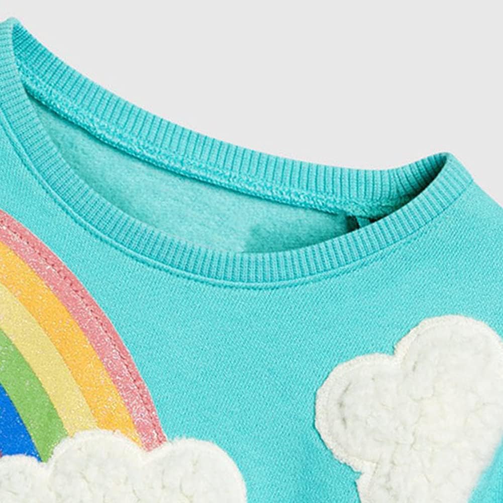 Mädchen Pullover für Kinder Langarmshirt Baumwolle Sweatshirt Winter Kleidung Langarm Tops 1-7 Jahre