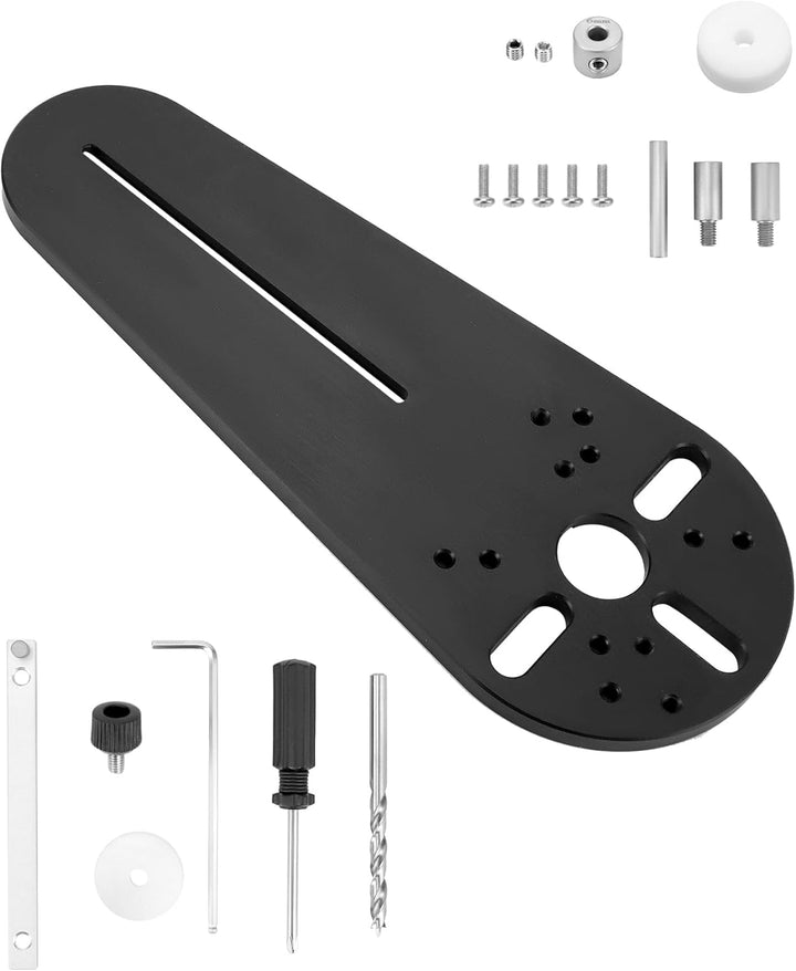 QWORK® Kreis Schneidjig Kreisschablone Kompatibel mit Bosch RT0700C DRT50 Makita GMR1 Elektrische Ha