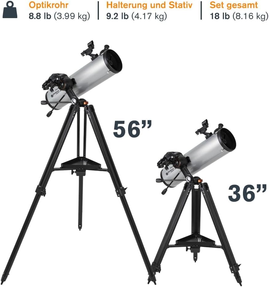 Celestron 22461 StarSense Explore DX 130 Newtonsches Spiegelteleskop mit Smartphone-App-fähiger Tech