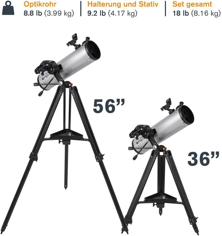 Celestron 22461 StarSense Explore DX 130 Newtonsches Spiegelteleskop mit Smartphone-App-fähiger Tech