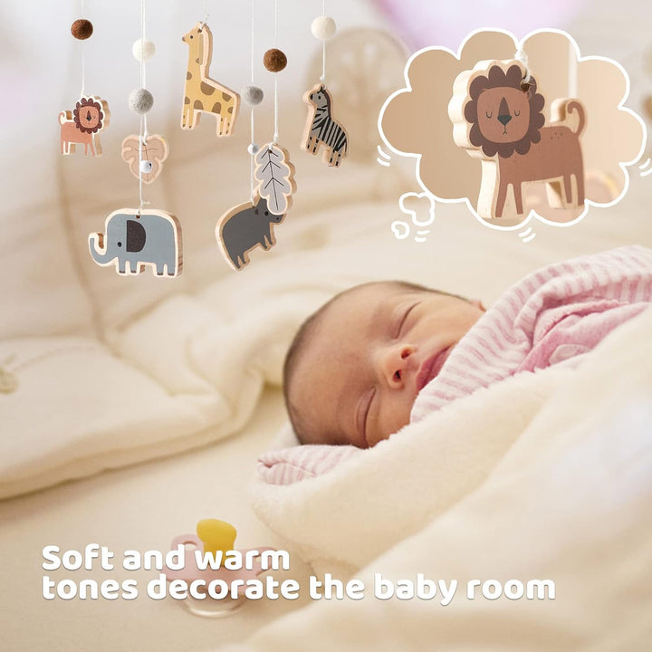 Mobile Baby Windspiele mit bunten Safari, Wickeltisch für Kinderzimmer-Dekoration, Anhänger Bettgloc