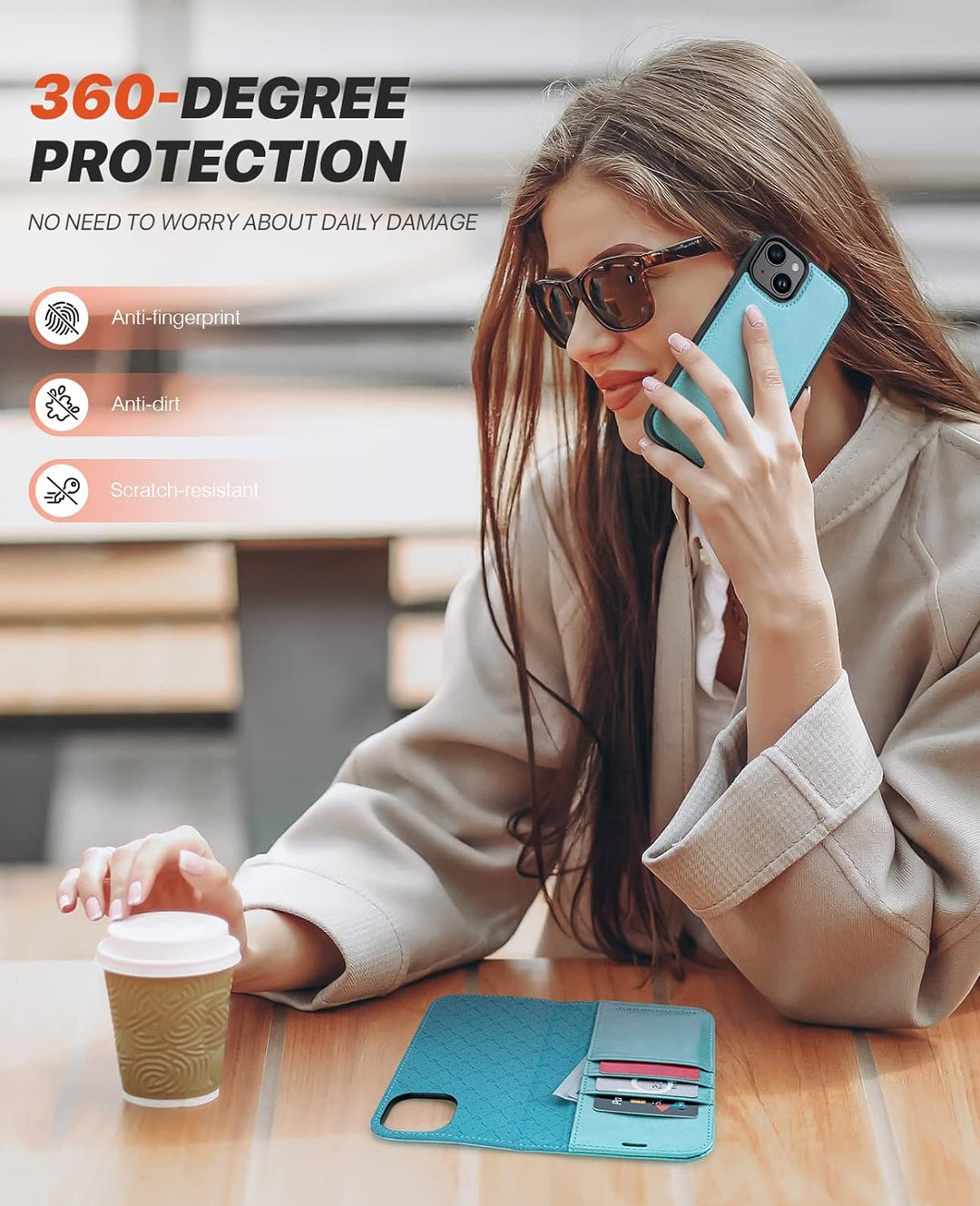 OCASE Abnehmbare Hülle iPhone 14 Handyhülle 5G[Magnetische Hülle] [Kabelloses Laden] [Displayschutz]