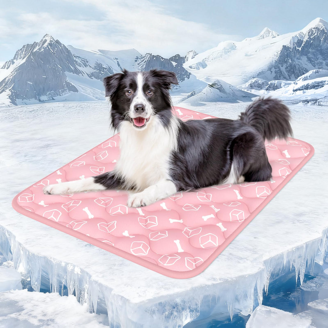 Rywell Kühlmatte für Hunde 110x80 cm, Plus Version, Selbstkühlend mit Arc-Chill-Gewebe, Verdickt, Fa