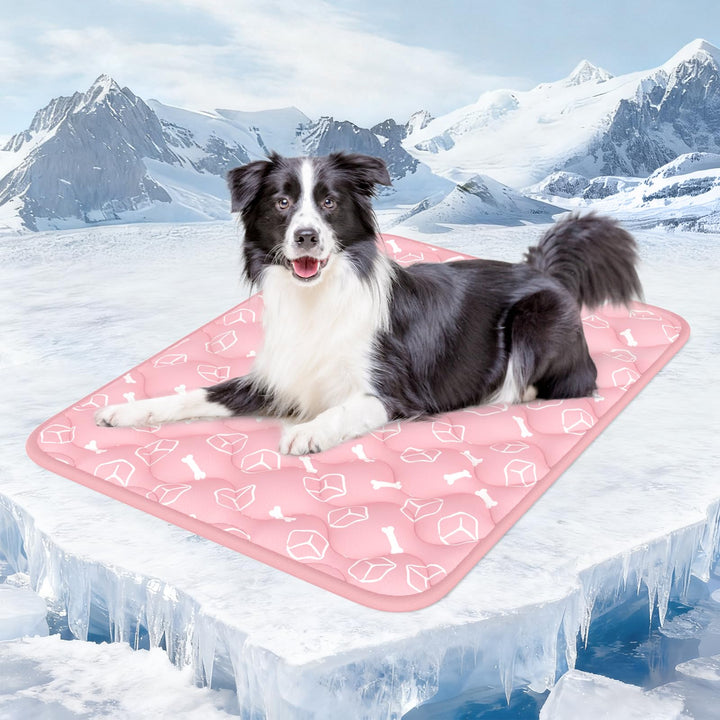 Rywell Kühlmatte für Hunde 110x80 cm, Plus Version, Selbstkühlend mit Arc-Chill-Gewebe, Verdickt, Fa