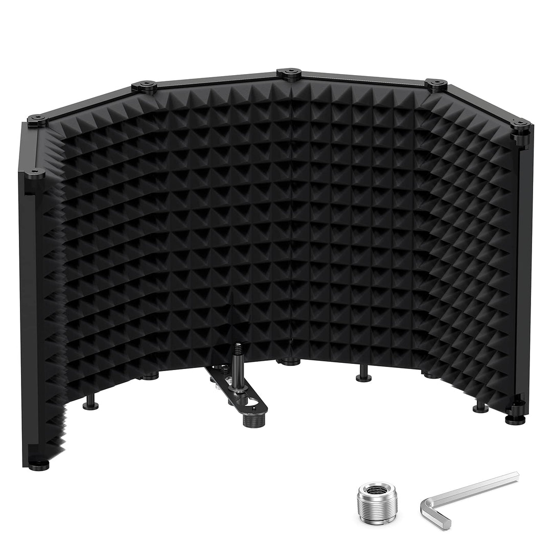 Moukey Mikrofon Isolation Schallschutz, Sound Shield Isolation, 5 Seiten Mikrofon schallabsorbierend