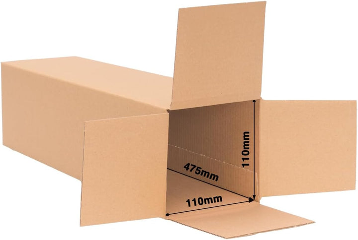 100 Versandhülse eckig 450x110x110 mm Faltkarton ohne Sperrgutzuschlag Versandrolle Versandrohr