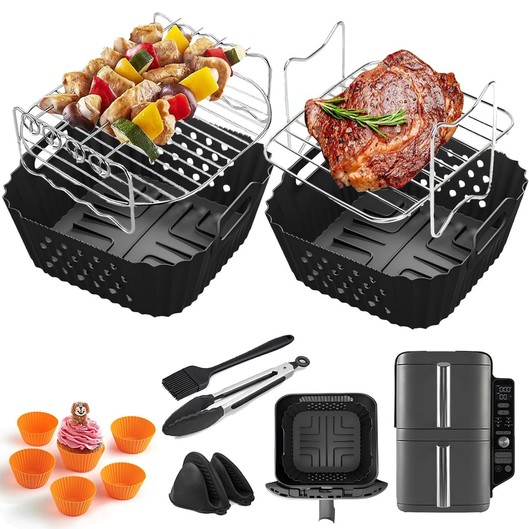 Heissluftfritteuse Zubehör für Ninja Double Stack Heissluftfritteuse 7,6 L Airfryer SL300EU, Silikon