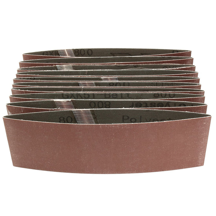 sourcing map 10 Stück Schleifband 75 x 457mm, Schleifbänder Körnung 800, Universal-Schleifband aus A