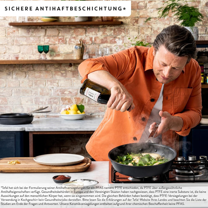 Jamie Oliver by Tefal Cook's Direct Kochgeschirr-Set, 5-tlg., Pfannenset induktionsgeeignet und back