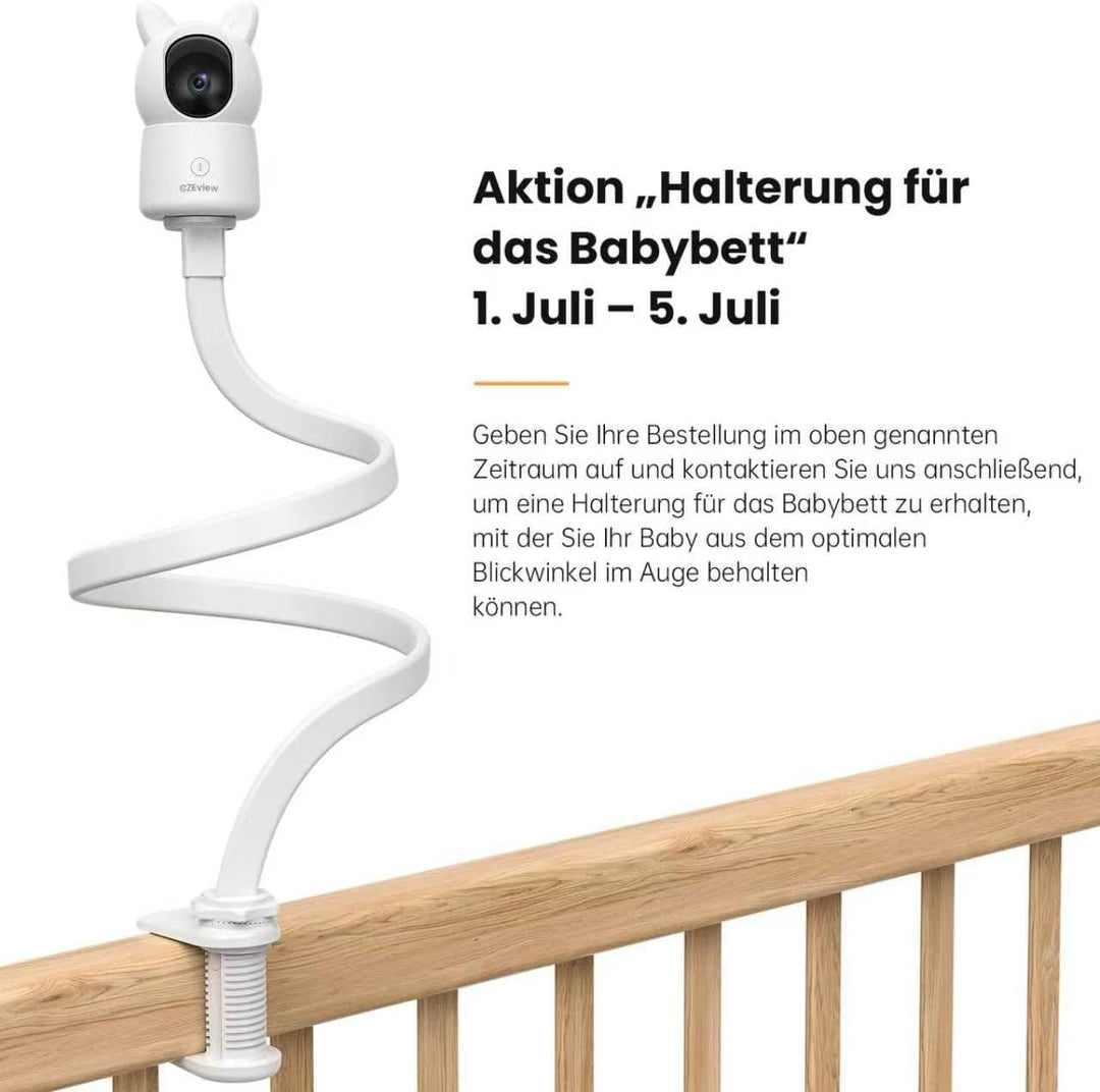 CZEview BM6 Babyphone mit Kamera 2K & 4X Zoom, 5.5" HD WLAN Video Babyfon mit App, Nachtsicht, Beweg