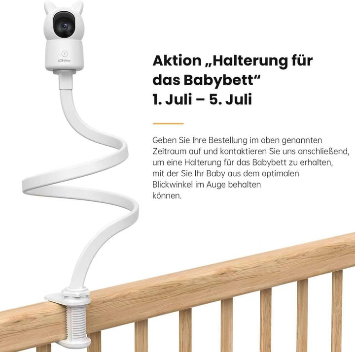 CZEview BM6 Babyphone mit Kamera 2K & 4X Zoom, 5.5" HD WLAN Video Babyfon mit App, Nachtsicht, Beweg