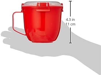 Sistema Microwave Suppentasse, klein, mikrowellengeeignete Frischhaltedose, 565 ml, BPA-frei, rot, 1