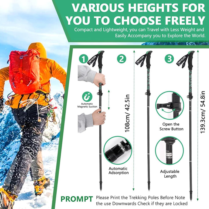 Wanderstöcke Trekkingstöcke, Teleskop Wanderstöcke Carbon & Aluminium, Walking Stöcke Faltbar, Wande