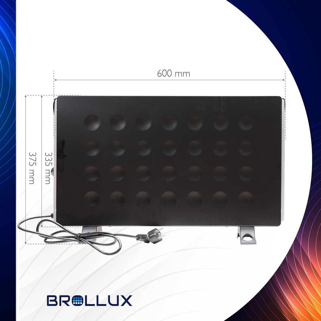 Brollux Elektroheizung 2000W mit Lüfter LUX8B mobiles Heizgerät Elektroheizkörper Konvektor Elektris