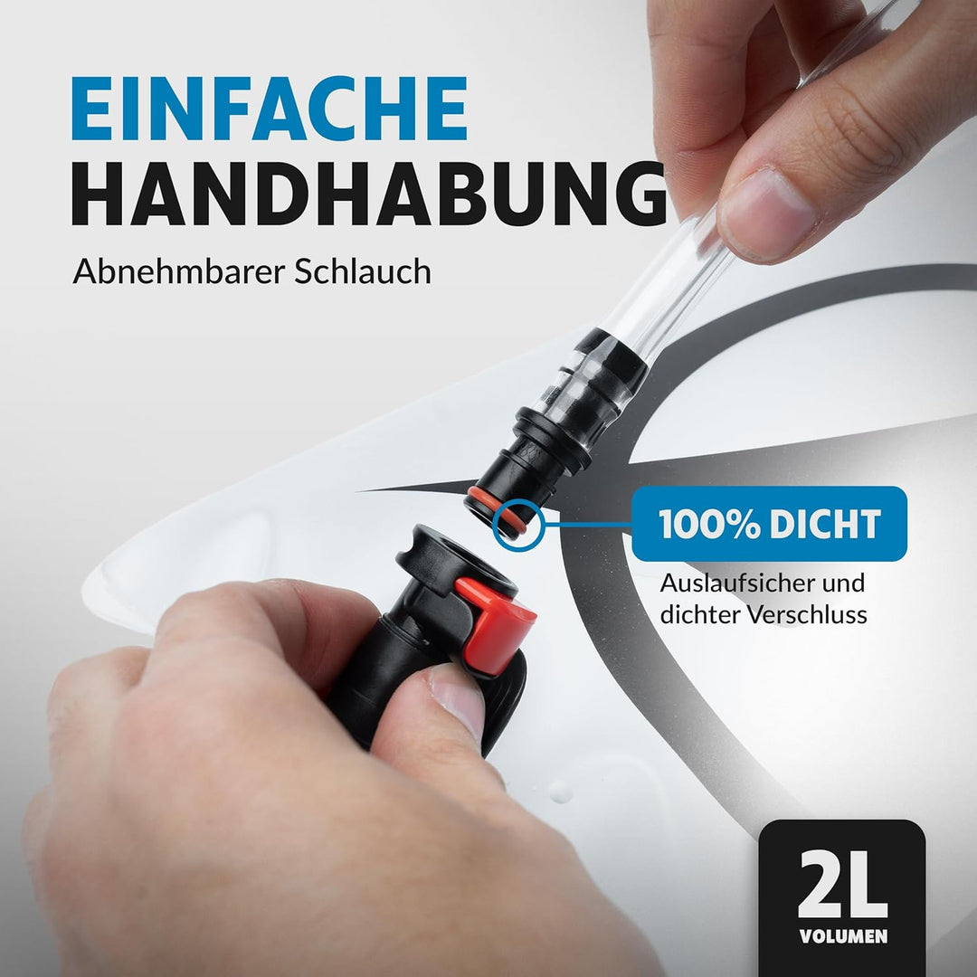 Terra Peak® Premium Trinkblase 2L oder 3L INKL. 2 x Schlauch & 1 x Reinigungsbürste für Rucksack, Wa