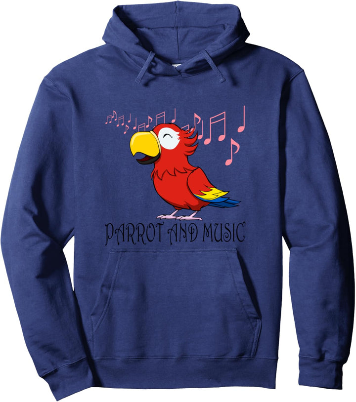 Singender Papagei Musik Fans Musiknoten Pullover Hoodie