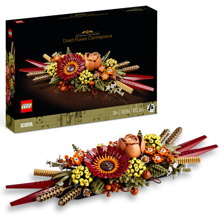 Lego 10314 Icons Trockenblumengesteck Set, Botanical Collection zum Basteln für Erwachsene, künstlic