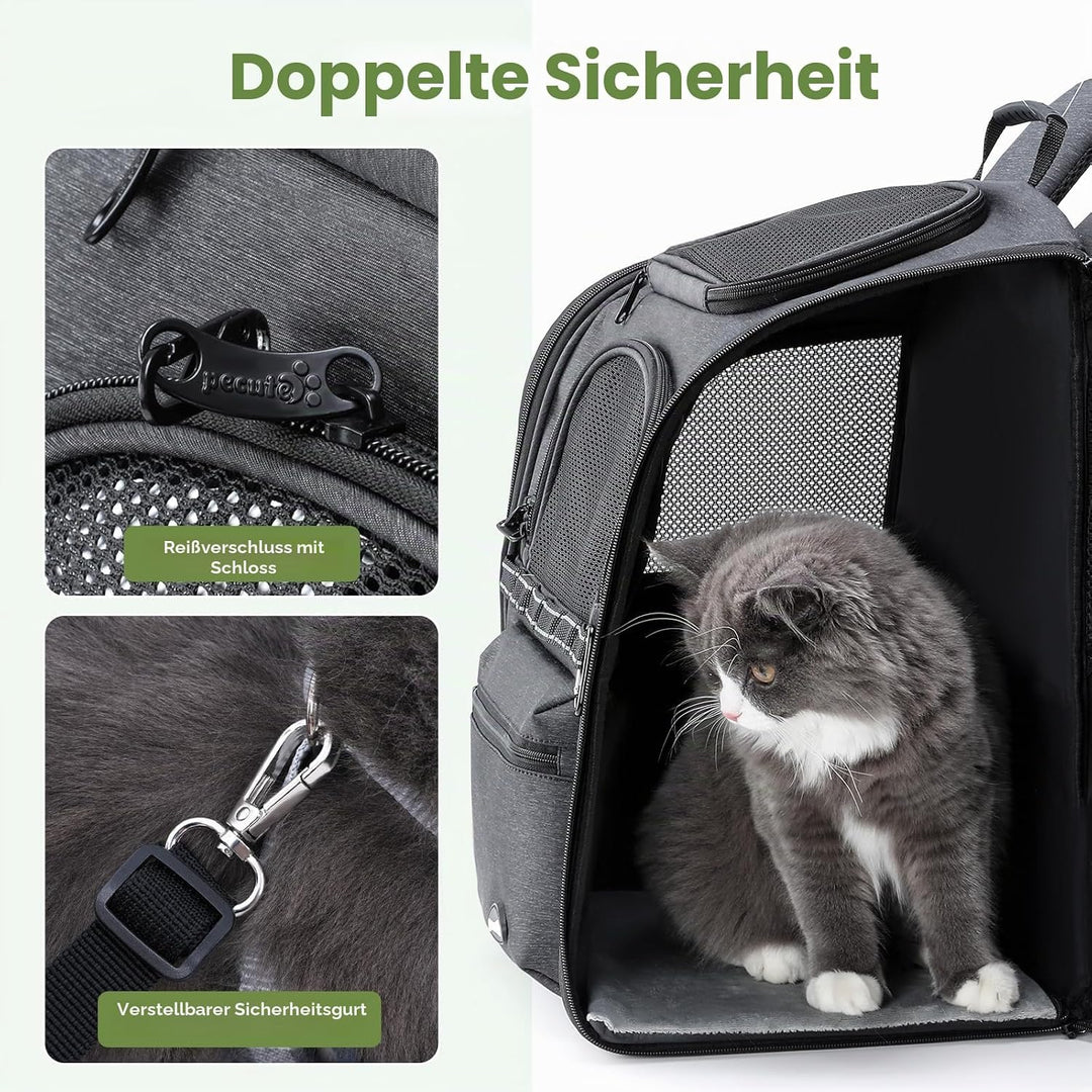 Pecute Katzenrucksack Hunderucksack Haustier Rucksack, Belastung Verringern Hundetasche, Katzentasch