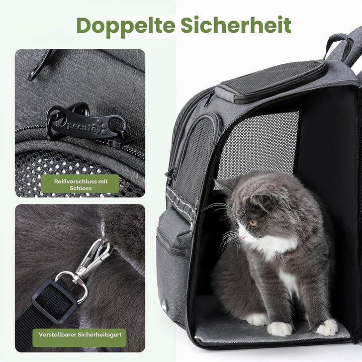 Pecute Katzenrucksack Hunderucksack Haustier Rucksack, Belastung Verringern Hundetasche, Katzentasch