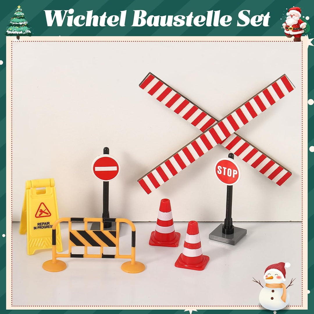 Fulasofia Wichteltür Set 64 PCS, Wichtel Zubehör Weihnachten, Wichtel Baustelle Set, Weihnachtswicht